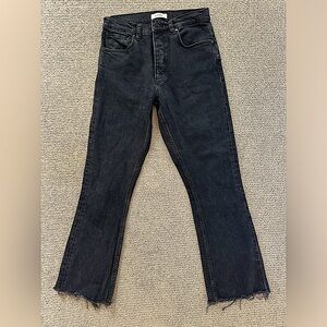 Anine Bing, Size 28, black, cropped jeans.